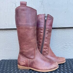 Zara girls boots cognac size 8.5 toddler